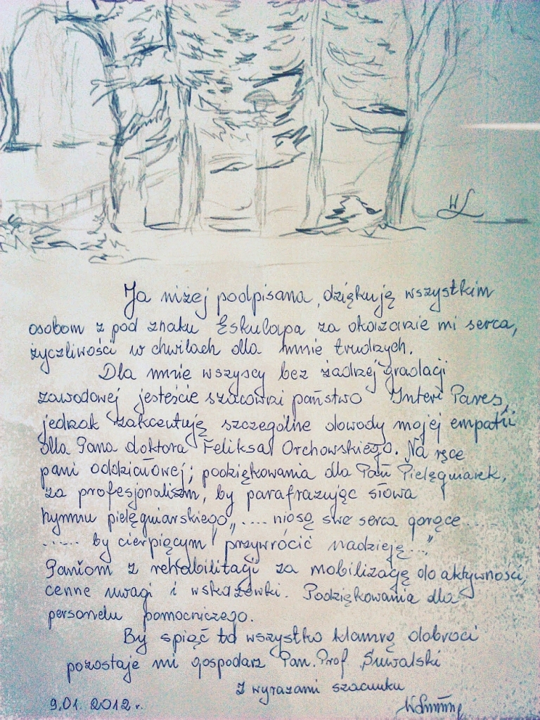 Dziękuję szpital