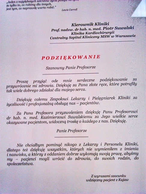 Podziękowanie